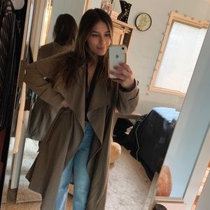 ASOS flowy khaki trench coat